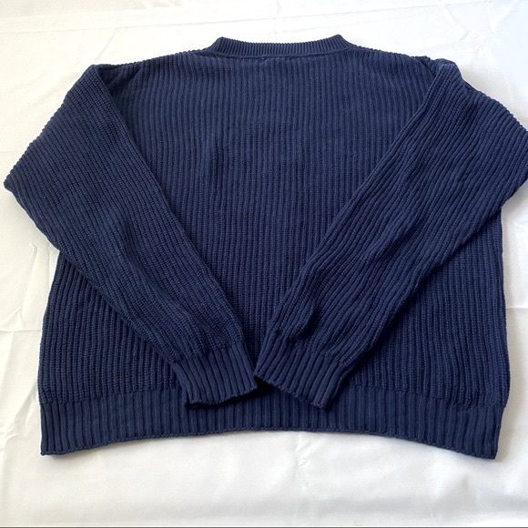 Vintage Izod blue golf theme sweater size large made in USA 100% cotton Unisex - Picture 2 of 8